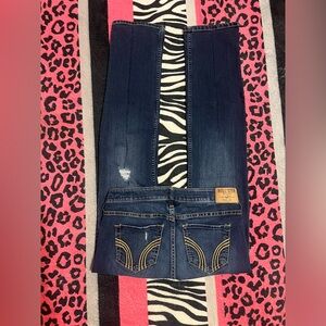 Vintage Hollister mid rise straight leg ripped distressed jeans